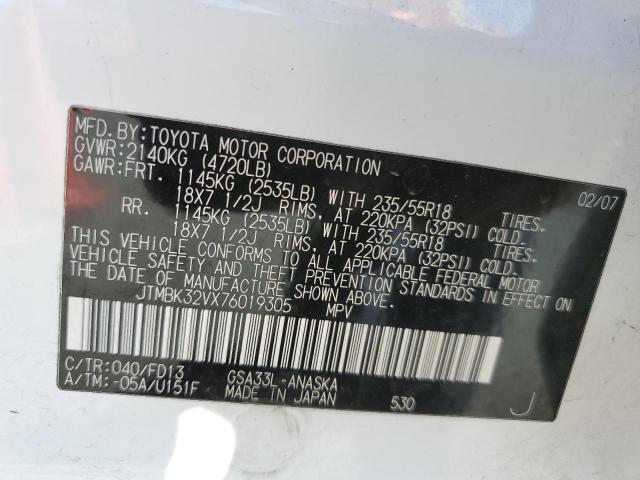 Photo 12 VIN: JTMBK32VX76019305 - TOYOTA RAV4 