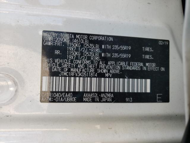 Photo 9 VIN: JTMC1RFV3KD511814 - TOYOTA RAV4 XLE P 