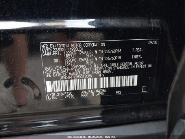 Photo 8 VIN: JTMD6RFV2MD012088 - TOYOTA RAV4 