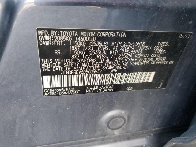 Photo 11 VIN: JTMDFREV6D5005947 - TOYOTA RAV4 LIMIT 