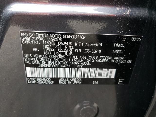 Photo 9 VIN: JTMDFREVXFD164737 - TOYOTA RAV4 LIMIT 