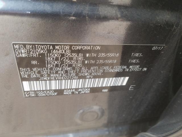 Photo 9 VIN: JTMDFREVXHD221246 - TOYOTA RAV4 LIMIT 