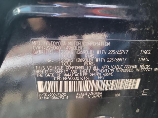 Photo 12 VIN: JTMDJREV0GD016161 - TOYOTA RAV4 