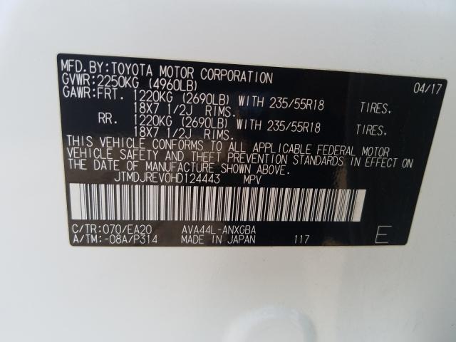 Photo 9 VIN: JTMDJREV0HD124443 - TOYOTA RAV4 HV LI 