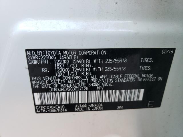 Photo 9 VIN: JTMDJREV2GD027128 - TOYOTA RAV4 HV LI 