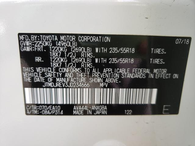 Photo 9 VIN: JTMDJREV3JD234666 - TOYOTA RAV4 HV LI 