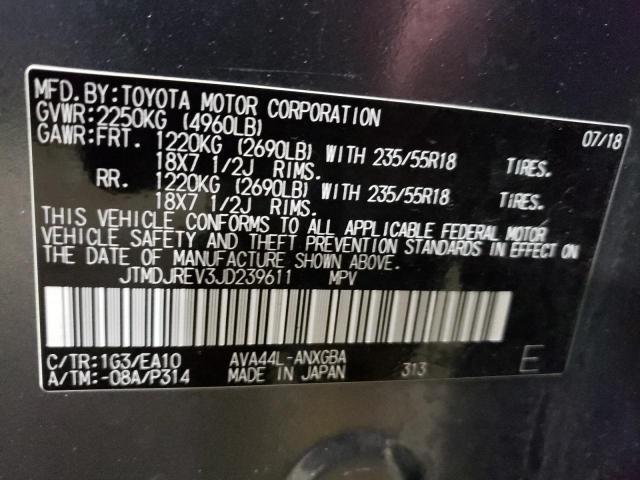 Photo 9 VIN: JTMDJREV3JD239611 - TOYOTA RAV4 HV LI 