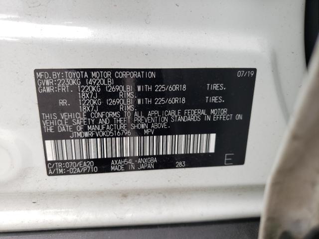 Photo 9 VIN: JTMDWRFV0KD516796 - TOYOTA RAV4 LIMIT 