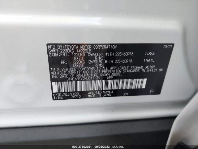 Photo 8 VIN: JTME6RFV2MJ011139 - TOYOTA RAV4 