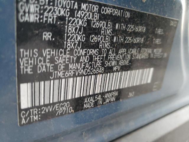 Photo 13 VIN: JTME6RFV9ND526848 - TOYOTA RAV4 XSE 