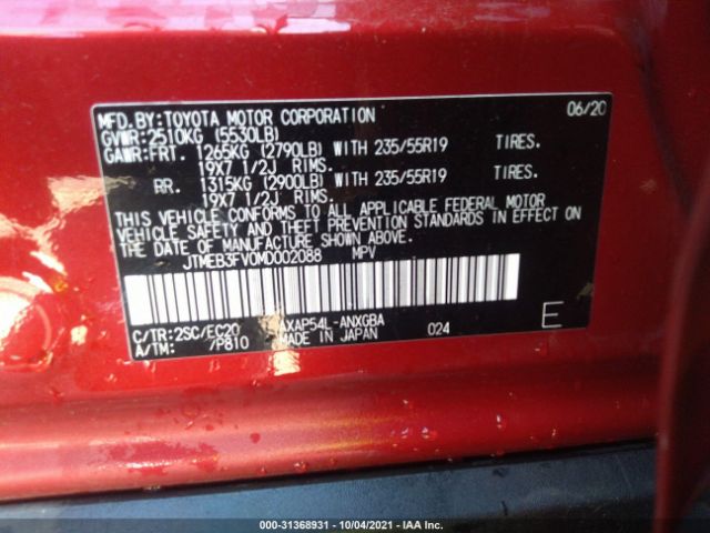 Photo 8 VIN: JTMEB3FV0MD002088 - TOYOTA RAV4 PRIME 