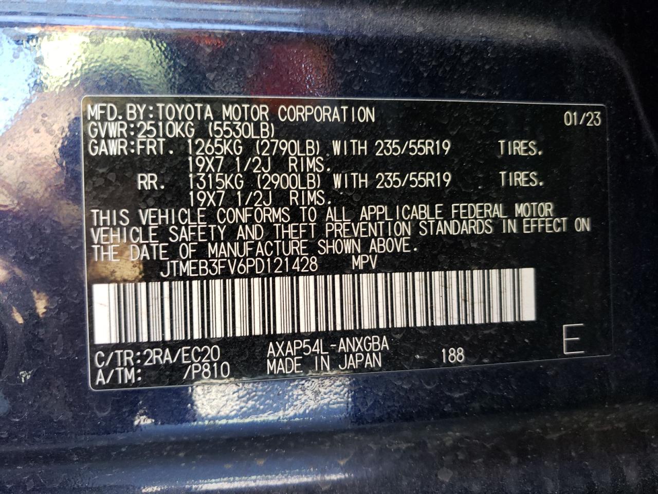 Photo 13 VIN: JTMEB3FV6PD121428 - TOYOTA RAV 4 