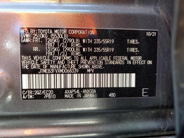 Photo 12 VIN: JTMEB3FVXMD068339 - TOYOTA RAV4 