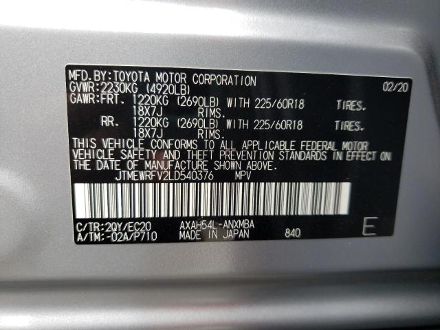 Photo 9 VIN: JTMEWRFV2LD540376 - TOYOTA RAV4 XSE 