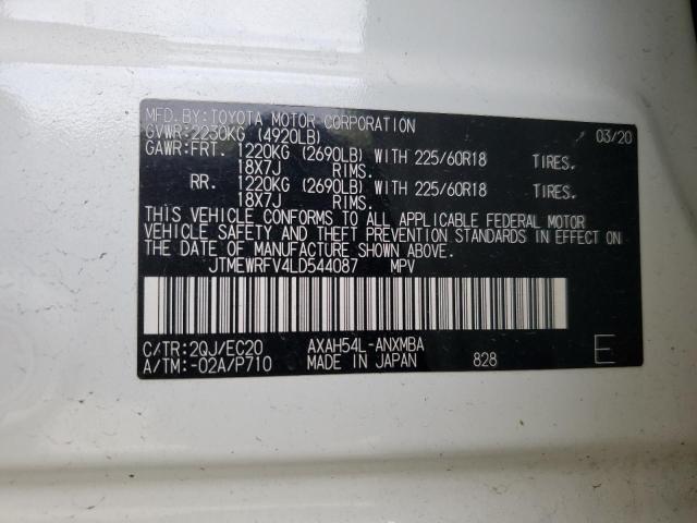 Photo 12 VIN: JTMEWRFV4LD544087 - TOYOTA RAV4 XSE 