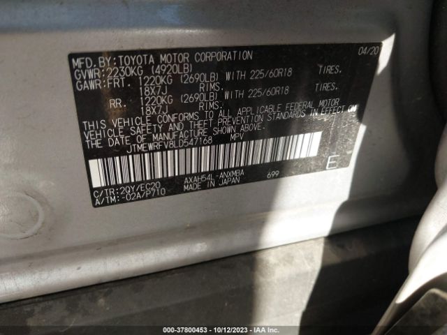 Photo 8 VIN: JTMEWRFV8LD547168 - TOYOTA RAV4 