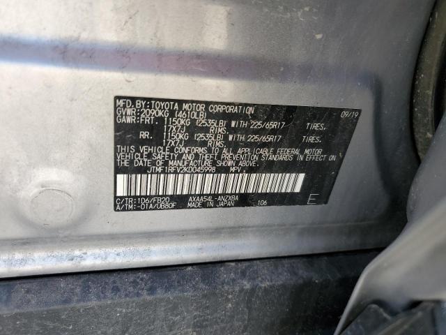 Photo 12 VIN: JTMF1RFV2KD045998 - TOYOTA RAV4 