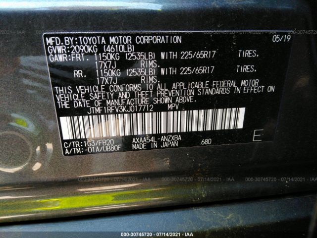 Photo 8 VIN: JTMF1RFV3KJ017712 - TOYOTA RAV4 