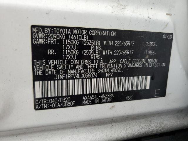 Photo 13 VIN: JTMF1RFV4LD058074 - TOYOTA RAV4 LE 