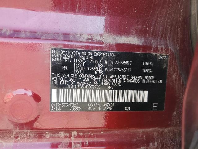 Photo 13 VIN: JTMF1RFV4MD072705 - TOYOTA RAV4 LE 