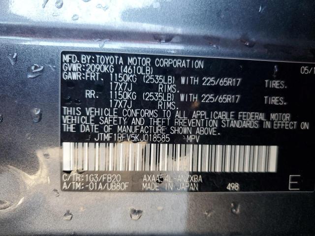 Photo 12 VIN: JTMF1RFV5KJ018585 - TOYOTA RAV4 LE 