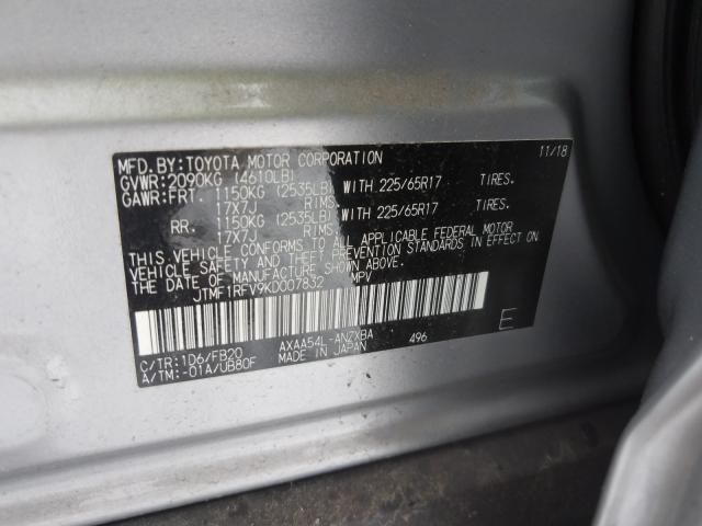 Photo 9 VIN: JTMF1RFV9KD007832 - TOYOTA RAV4 LE 