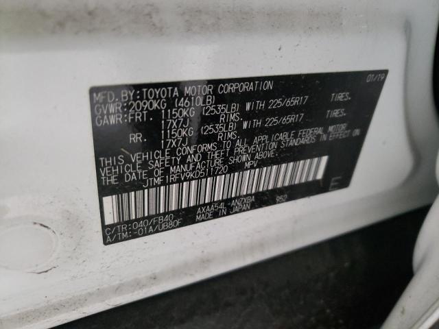 Photo 9 VIN: JTMF1RFV9KD511720 - TOYOTA RAV4 LE 