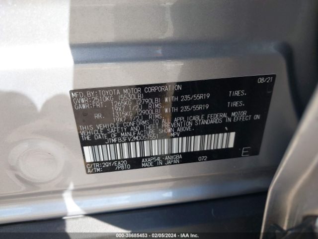 Photo 8 VIN: JTMFB3FV2MD057551 - TOYOTA RAV4 PRIME 