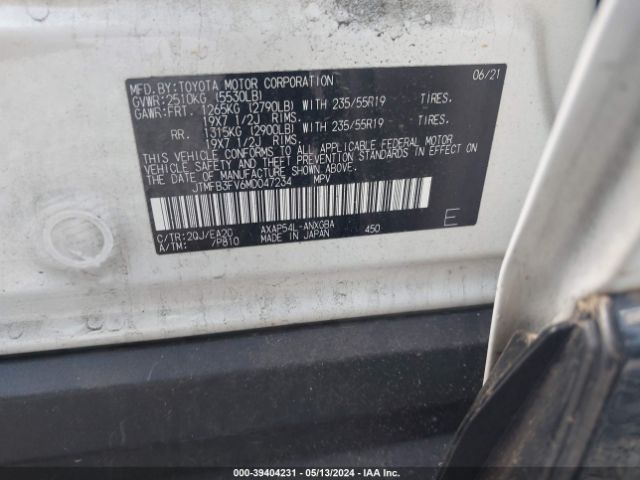 Photo 8 VIN: JTMFB3FV6MD047234 - TOYOTA RAV4 PRIME 