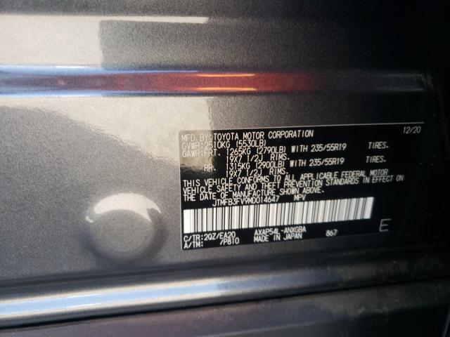 Photo 9 VIN: JTMFB3FV9MD014647 - TOYOTA RAV4 