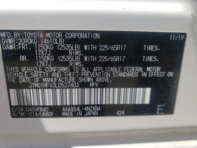 Photo 9 VIN: JTMG1RFV3LD527403 - TOYOTA RAV4 LE 