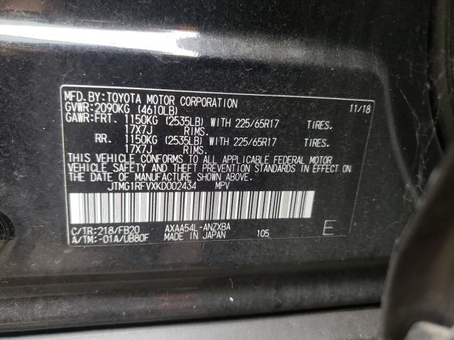 Photo 9 VIN: JTMG1RFVXKD002434 - TOYOTA RAV4 LE 