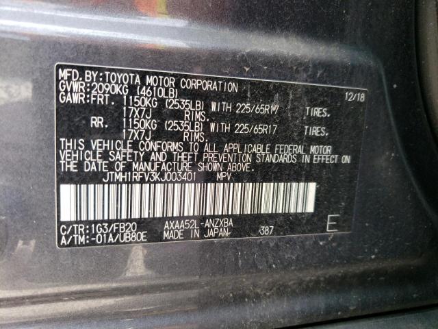 Photo 11 VIN: JTMH1RFV3KJ003401 - TOYOTA RAV4 LE 