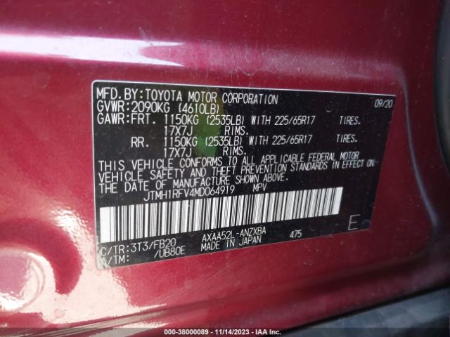 Photo 8 VIN: JTMH1RFV4MD064919 - TOYOTA RAV4 