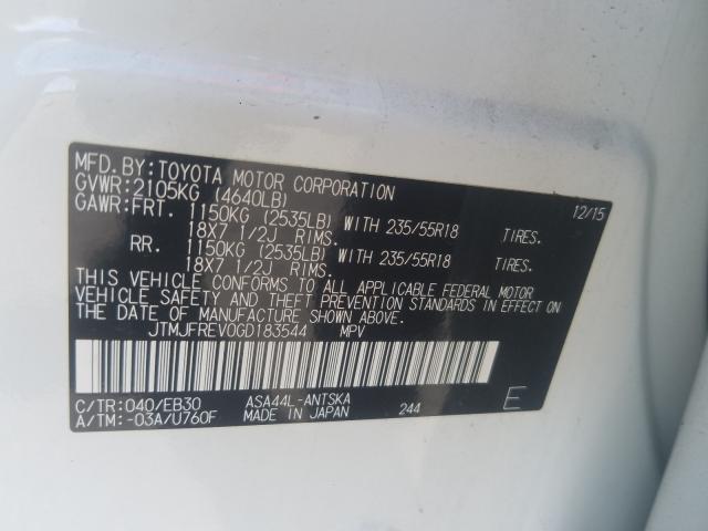 Photo 9 VIN: JTMJFREV0GD183544 - TOYOTA RAV4 SE 