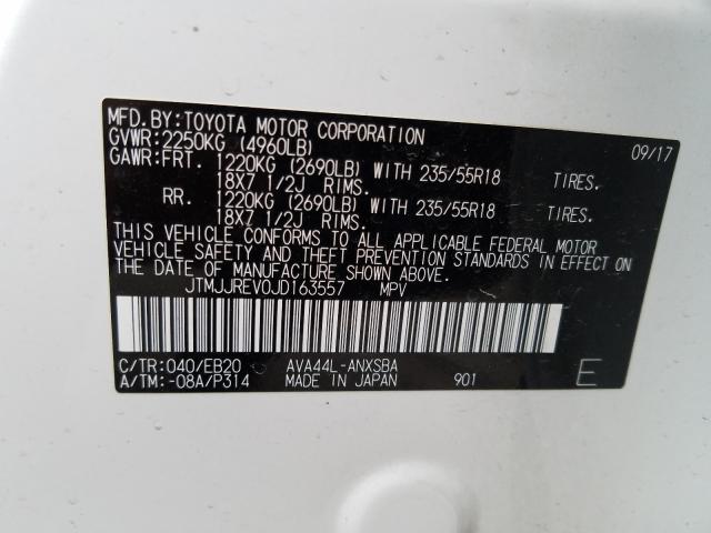 Photo 9 VIN: JTMJJREV0JD163557 - TOYOTA RAV4 HV SE 