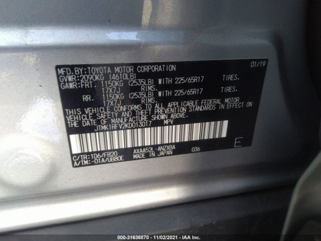 Photo 8 VIN: JTMK1RFV2KD013017 - TOYOTA RAV4 