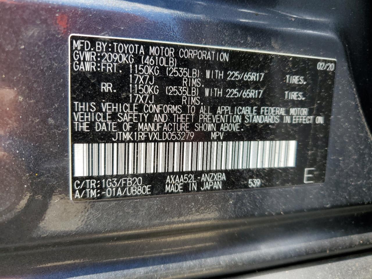 Photo 13 VIN: JTMK1RFVXLD053279 - TOYOTA RAV 4 