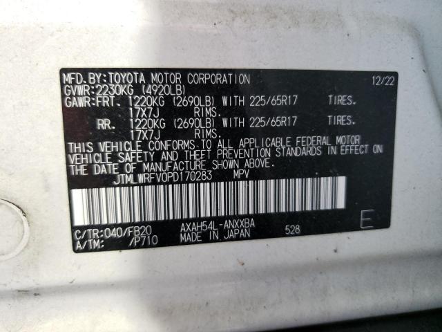 Photo 12 VIN: JTMLWRFV0PD170283 - TOYOTA RAV4 