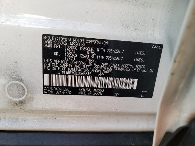 Photo 9 VIN: JTMLWRFV3LD546615 - TOYOTA RAV4 LE 