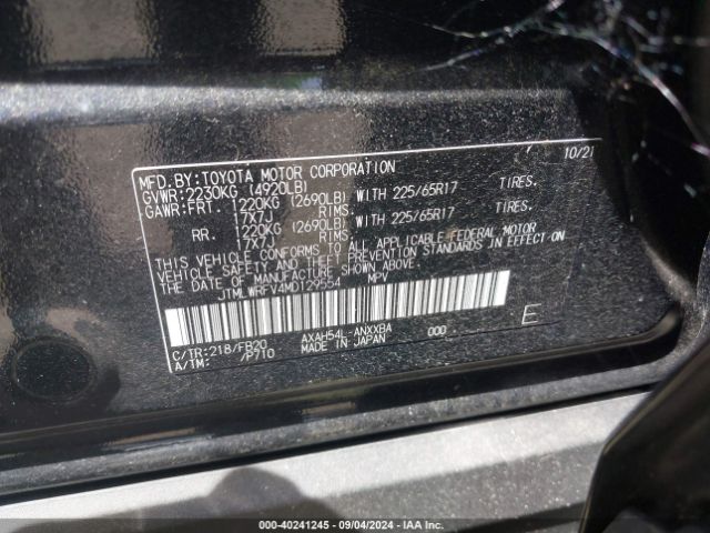 Photo 8 VIN: JTMLWRFV4MD129554 - TOYOTA RAV4 