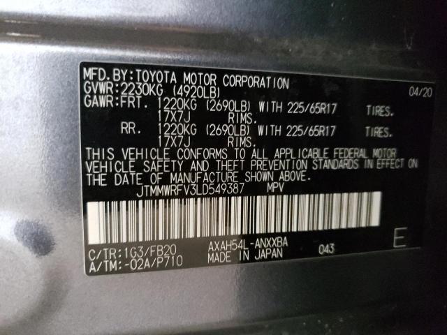 Photo 12 VIN: JTMMWRFV3LD549387 - TOYOTA RAV4 LE 