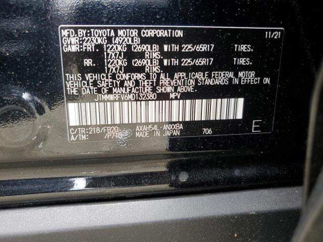 Photo 11 VIN: JTMMWRFV6MD132380 - TOYOTA RAV4 