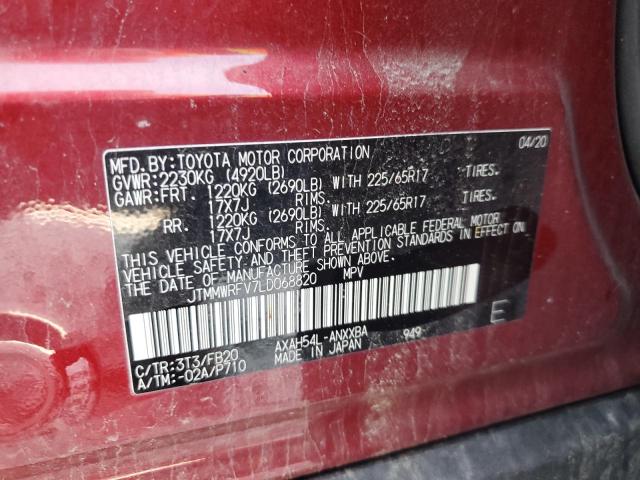 Photo 12 VIN: JTMMWRFV7LD068820 - TOYOTA RAV4 LE 