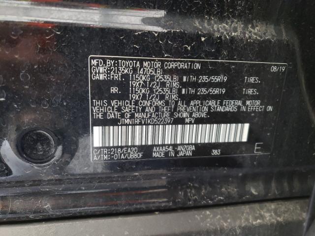 Photo 9 VIN: JTMN1RFV1KD522397 - TOYOTA RAV4 LIMIT 