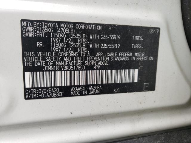 Photo 9 VIN: JTMN1RFV3KD517850 - TOYOTA RAV4 LIMIT 