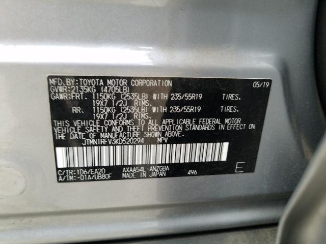 Photo 9 VIN: JTMN1RFV3KD520294 - TOYOTA RAV4 LIMIT 