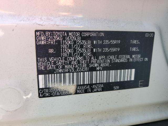 Photo 12 VIN: JTMN1RFV3LJ034281 - TOYOTA RAV4 LIMIT 