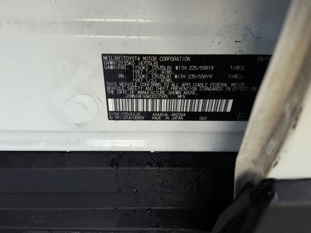 Photo 9 VIN: JTMN1RFV6KD027595 - TOYOTA RAV4 LIMIT 