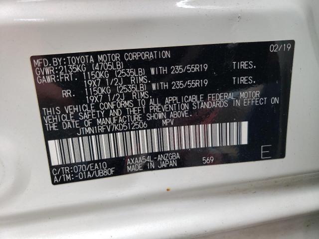 Photo 12 VIN: JTMN1RFV7KD512506 - TOYOTA RAV4 LIMIT 